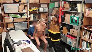 slim blonde babe shows butterfly tattoo and gaping pussy