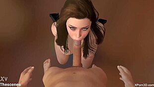 3d Porn Hentai Busty Blonde Deepthroat Pov Crazy Blowjob Teaser