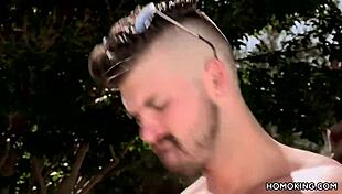 Horny Gay Couple Fucks Outdoors With Muscular Bodies