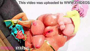 Brazilian Miku animation with big tits and monster cock.