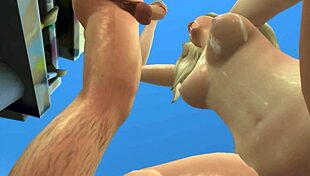 Hey, watch this perky model doggystyle fuck painter outdoors with blowjob and facial 😏