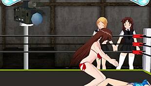 Princess Karin Fights Nina in the Ring