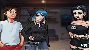 Watch me peep at those naked MILFs and big-ass teens through binoculars in Summertime Saga episode 78?