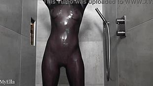 I'm gettin' all wet in my shiny catsuit, oops!