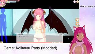 lewdneko says, 'let's play koikatsu party and get wild with oral and fucking'