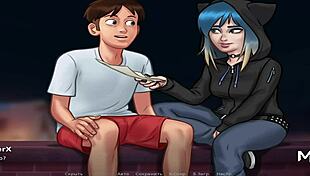 Watch me peep at those naked MILFs and big-ass teens through binoculars in Summertime Saga episode 78?