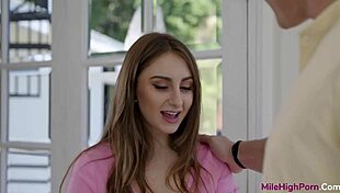 Penelope Kay stars in this teen anal scene where she rides and takes deepthroat. Her big tits bounce in missionary and blowjob action with a monster cock.