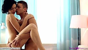 Sexy student couple engages in intense fucking and cum play