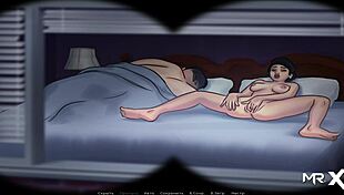 Watch me peep at those naked MILFs and big-ass teens through binoculars in Summertime Saga episode 78?