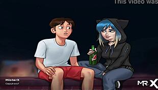 Watch me peep at those naked MILFs and big-ass teens through binoculars in Summertime Saga episode 78?