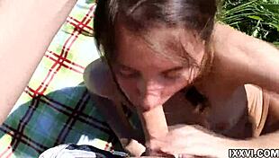 casual blowjob from a stranger girl and cum in mouth vira gold with ananta shakti