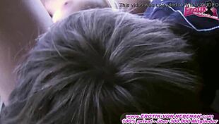 Public Amateur Threesome on Street with German Sluts Flashing Cum