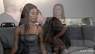 Tiffany Stackems lusts for Justin's deep bareback action with her tits exposed. 😈