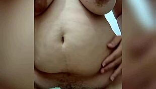 Beautiful Curvy Latina MILF With Perfect Big Tits And Ass Warms Up Before Masturbating In Sexy Amateur Scene.