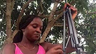 Watch Crazybitch Unbox Her Package in Front of Strangers!