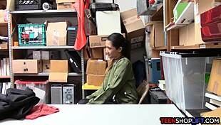 an asian teen shoplifter gets caught but seduces the security guard