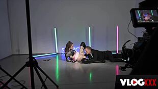 eden ivy gets her shaved pussy pounded in doggystyle and cowgirl bts