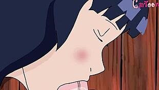 Naruto and Hinata have sex in this hentai.