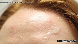 wacky peach feels the hot cumshot on her face, swallowing every last drop