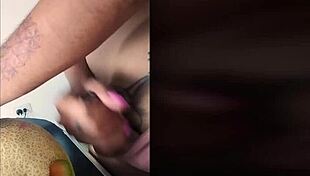 Ts Angelique Monroe Masturbates with Melon and Cums