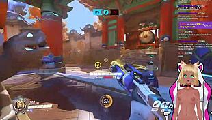 Lewdneko Gets Spanked Playing Overwatch