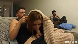 Invited friend to bang his naughty wife. First ménage and double penetration for over onhell!