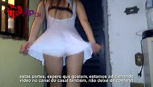 cristina almeida flashes short dress in restaurant filmed by cuckold husband