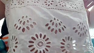 Watch my cute stepsister tease her huge natural tits after school.