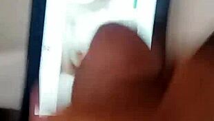 Bigcockgirl123 receives hot cum tribute on monster cock