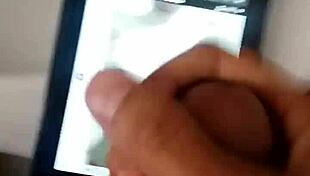 Bigcockgirl123 receives hot cum tribute on monster cock