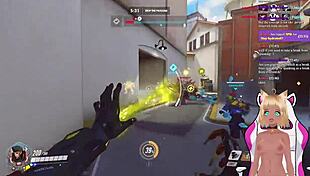 Lewdneko Gets Spanked Playing Overwatch