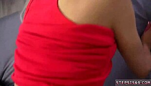 Blonde Mature Teaches Suspended Step Sis Blowjob!