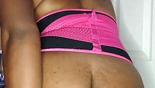 Ebony beauty Naejae proudly displays her sexy big ass for everyone!