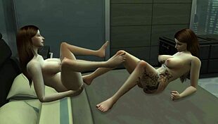 threesome fun with husband and his twin wives