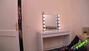 Blonde and brunette spied during casting interview, getting hardcore anal sex and assfucking