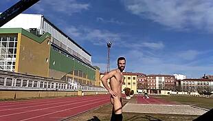 Hey, check this public gay muscle compilation with huge cocks!