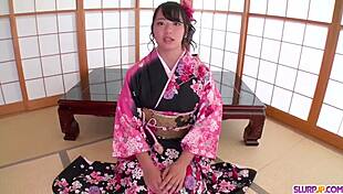 flawless blowjob in a kimono during steamy home action. curious for more?