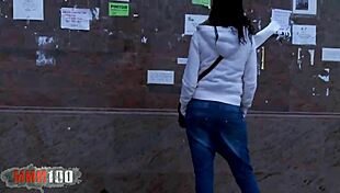 picking up busty tattooed spanish milf lamia dark for street fucking.