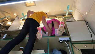 Crazy Girl, Why Flash at Work for Cash? Insane Upskirt Deal!