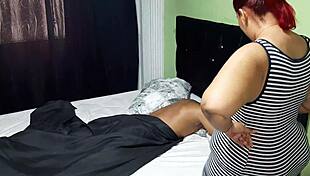 Bold Mother-In-Law Delivers Intense Tit Massage To Her Son-In-Law