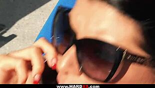 Busty brunette Valery, how does that big cock feel with your boyfriend?