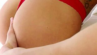 Blonde masseuse gives handjob and blowjob during fantasy massage