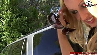 skinny blonde slut with small 18+ tits gets a huge cumshot on her boobs and her face 😈