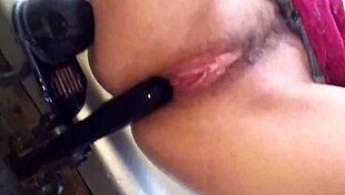 Beautiful woman in sexy lingerie has fun with pissing and fucking outdoors.