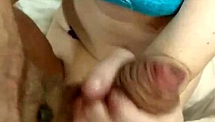 my wife gives me a bellyjob and blowjob in our bedroom, it's so hot.