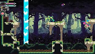 In flip witch pixel game ep 2, the big monster girl uses huge sextoy.