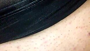 Face mask covers mouth as black dildo penetrates hardcore