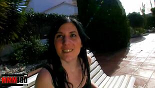 Young Spanish amateur Lorena participates in a candid interview with physical demonstrations.