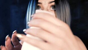 asmr oil and cream application