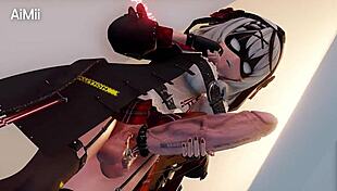 Naughty Futanari Girl Masturbates With Big Cock In Doggystyle